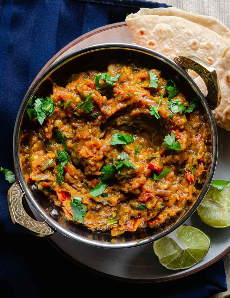 Baingan Bharta Smoky Eggplant Mash Good Old Vegan