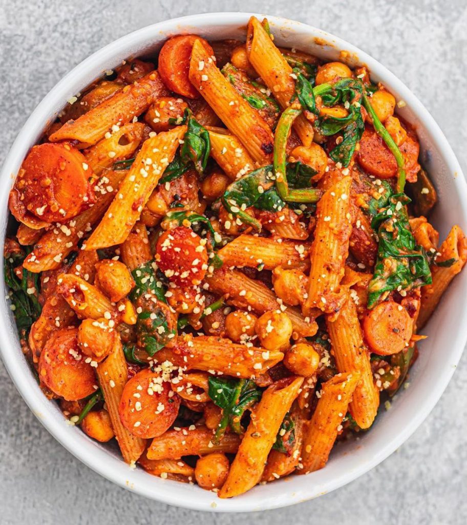 Creamy Tomato Chickpea Pasta