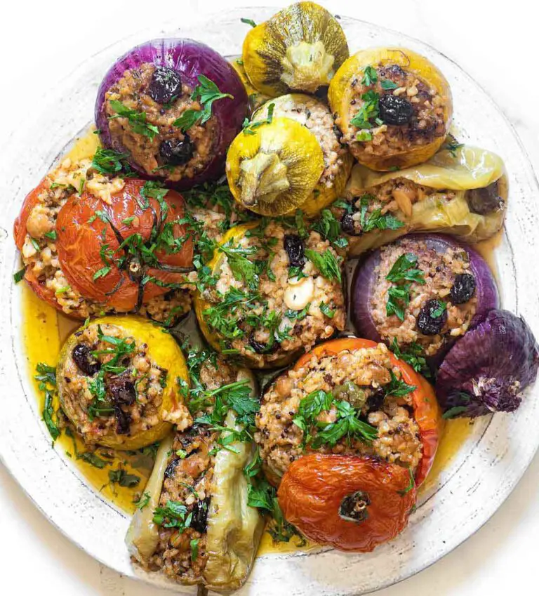 Vegan Greek Stuffed Vegetables (Gemista)