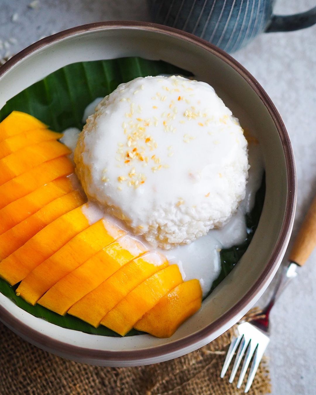 Mango Sticky Rice With Coconut Cream