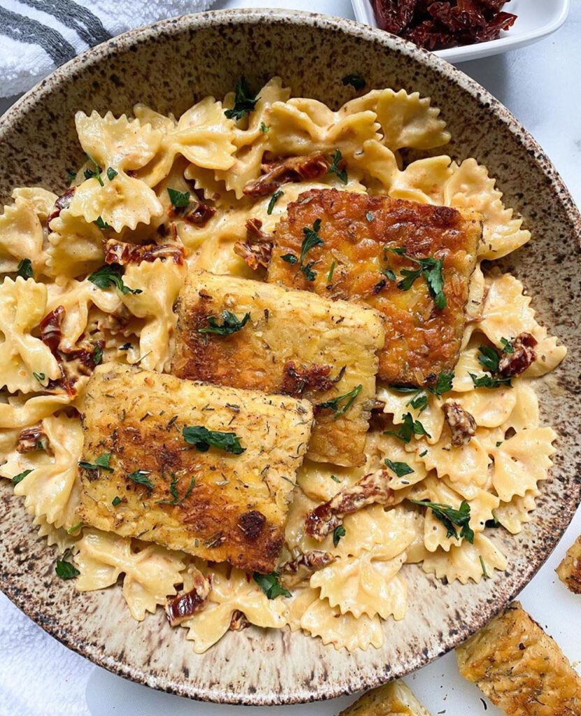 Sun Dried Tomato Pasta With Tempeh