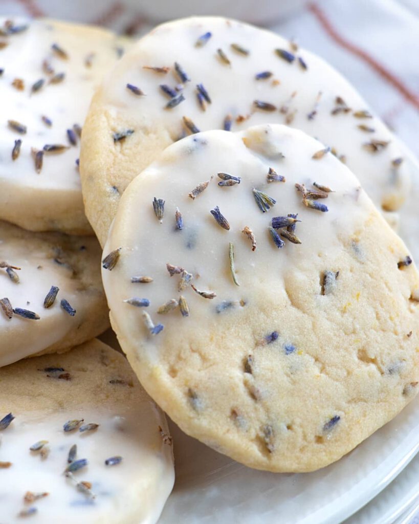 Lemon Lavender Shortbread Cookies